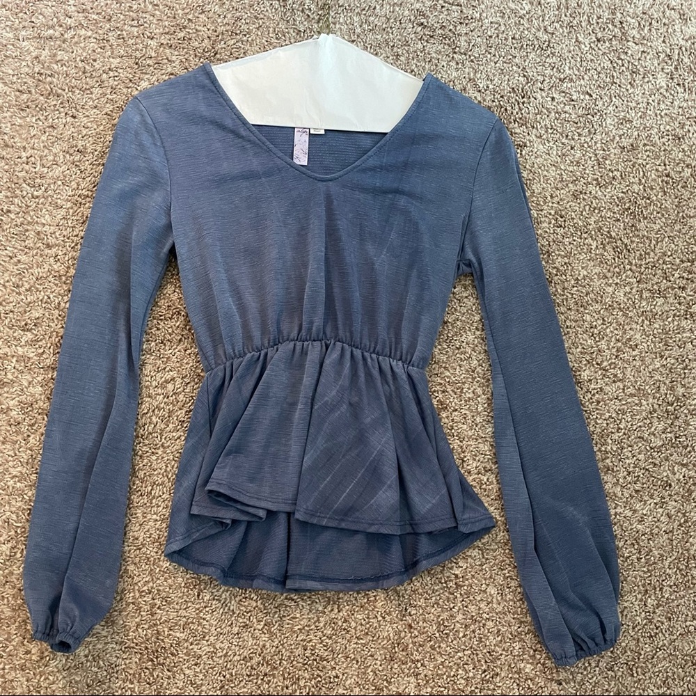 Blue blouse top from Francesca’s